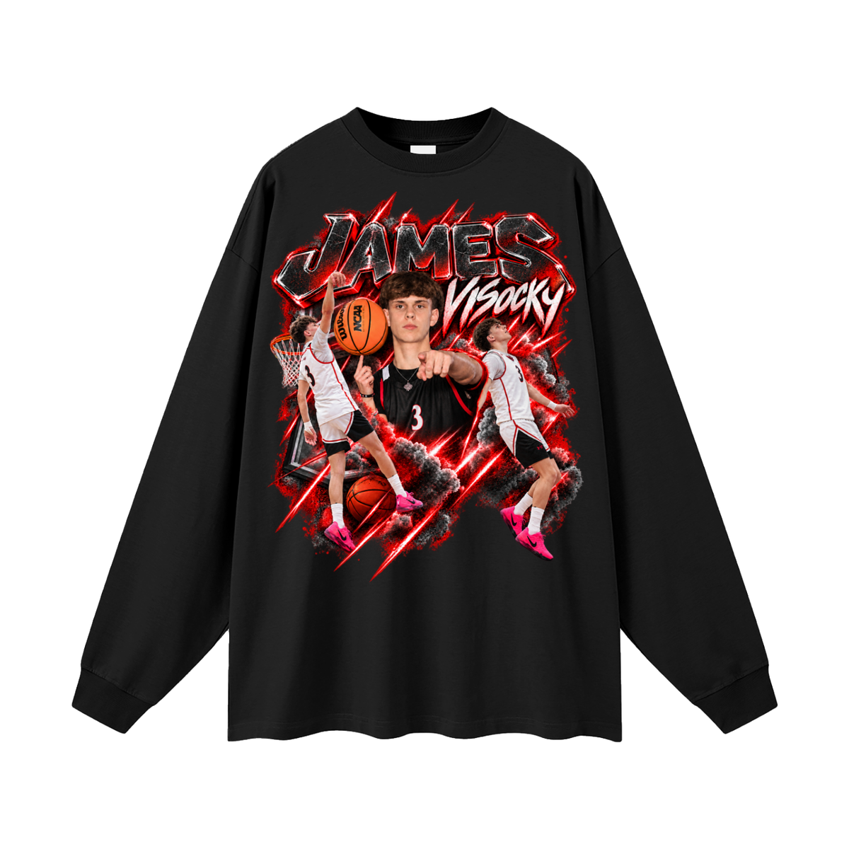 James Visocky Oversized Long Sleeve T-Shirt