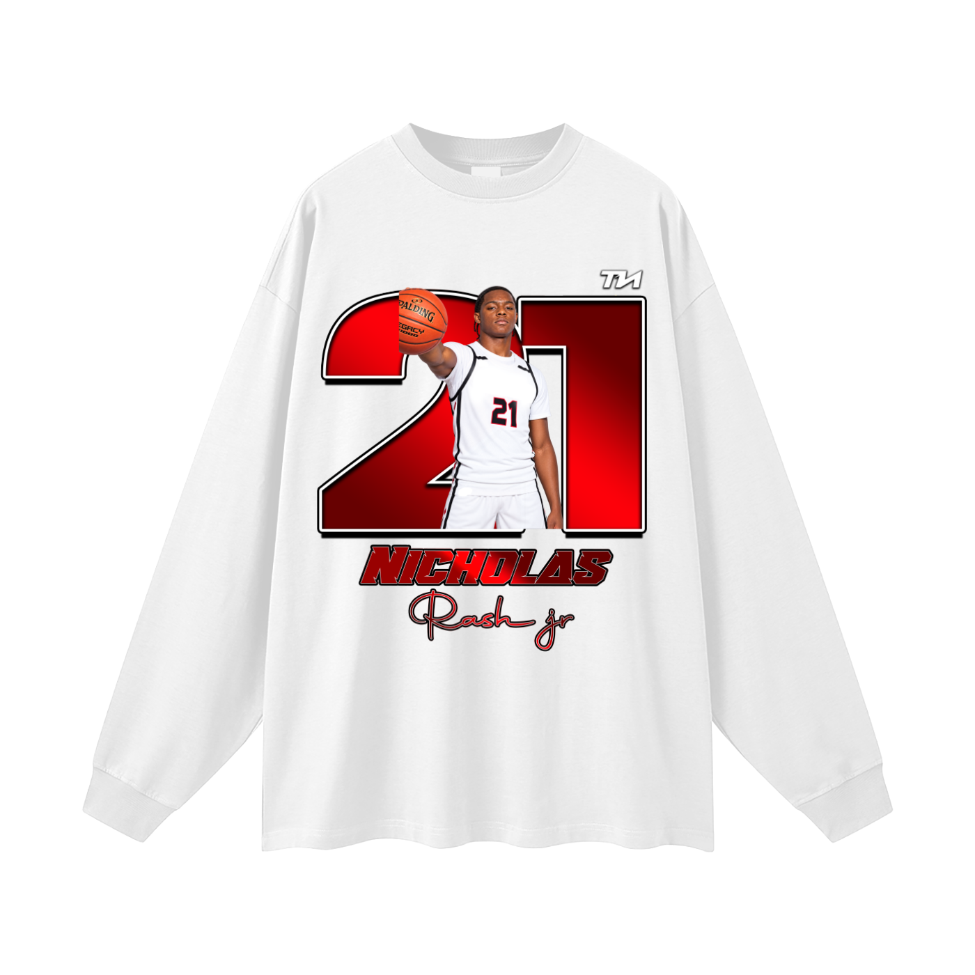 Nicholas Rash Jr Oversized Long Sleeve T-Shirt