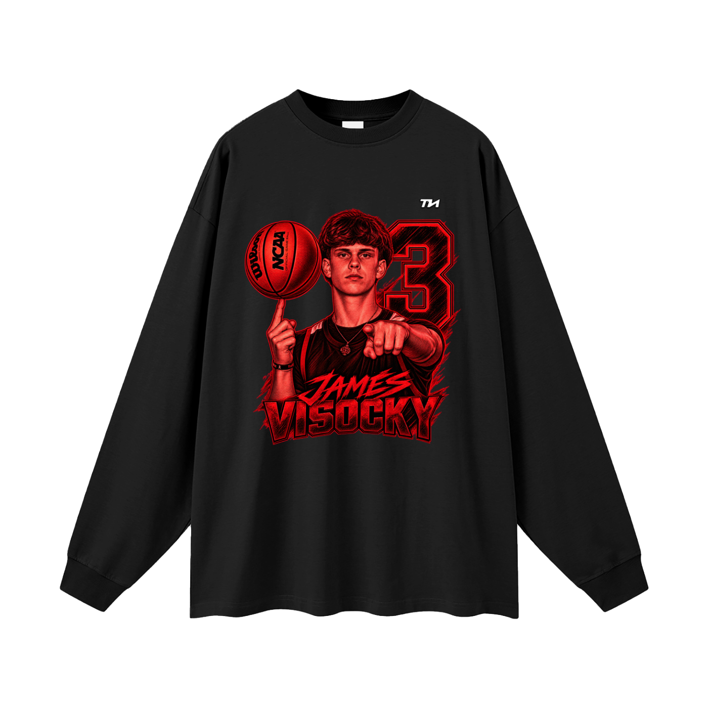 James Visocky Oversized Long Sleeve T-Shirt