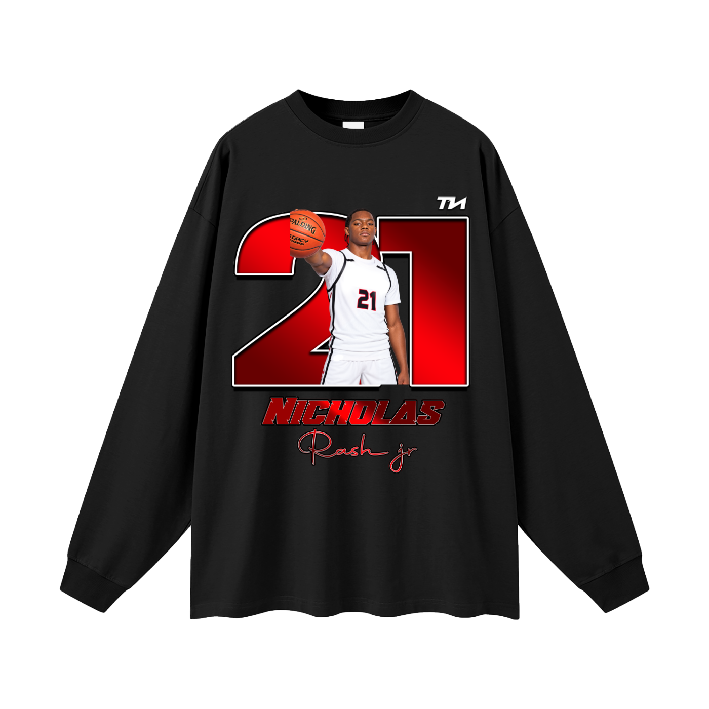 Nicholas Rash Jr Oversized Long Sleeve T-Shirt